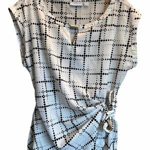 New York & Company Womens White Blouse Tops Size M